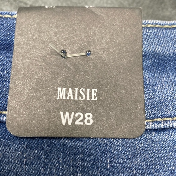 True Religion NEW Maisie Indie Sleeze High Rise Raw Hem Denim Shorts Size 28 - Picture 12 of 14